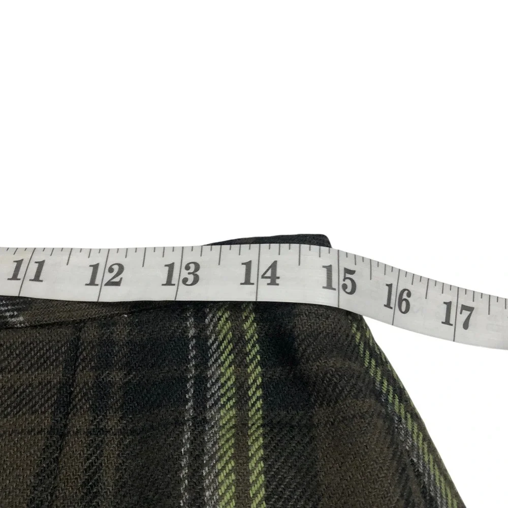 Ann Taylor LOFT Wool Blend Plaid Pleated‎ A-Line Skirt Size 6 Academia Preppy